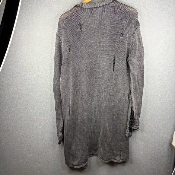 Pacsun Distressed Gray Long Cardigan - Picture 4 of 5